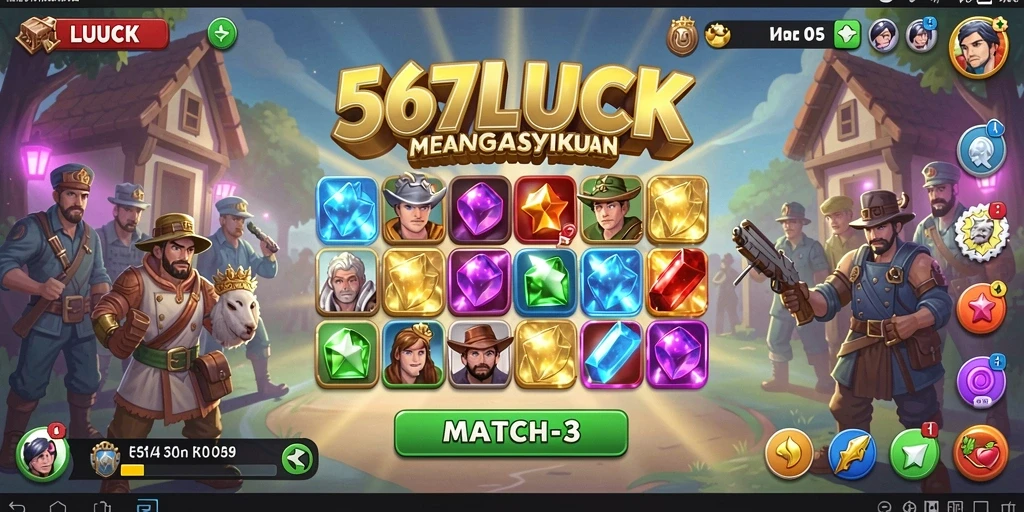 Tampilan gameplay menarik dalam 567LUCK dengan kombinasi warna-warni.