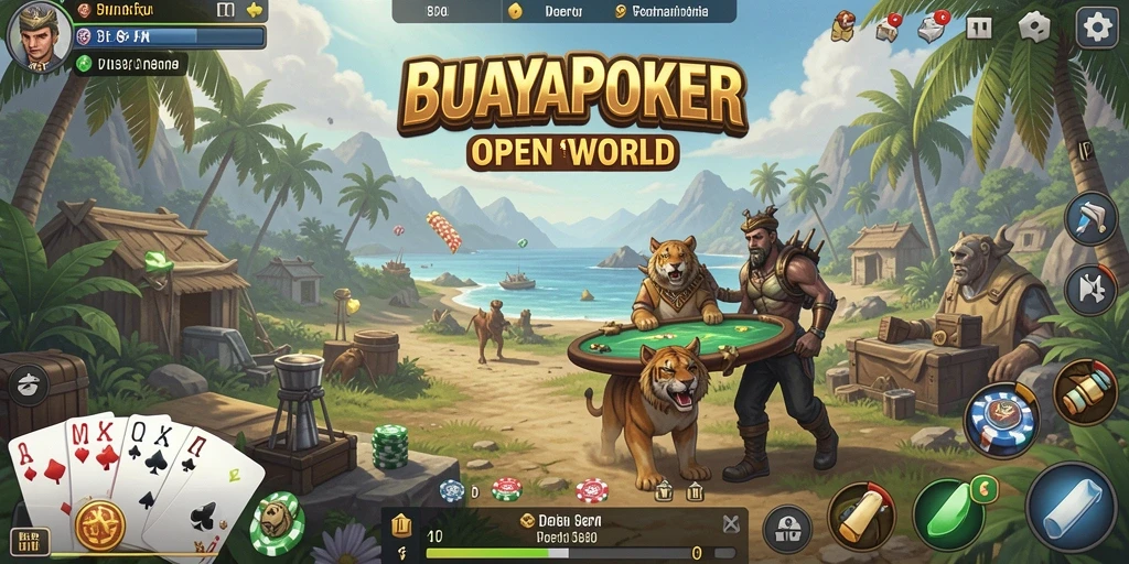 Tampilan gameplay BUAYAPOKER yang memukau dalam dunia Open World.