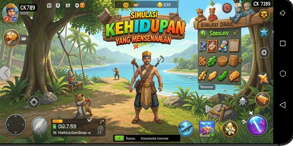 Tangkapan layar CK789 menampilkan karakter yang sedang berinteraksi dalam gameplay Simulation.