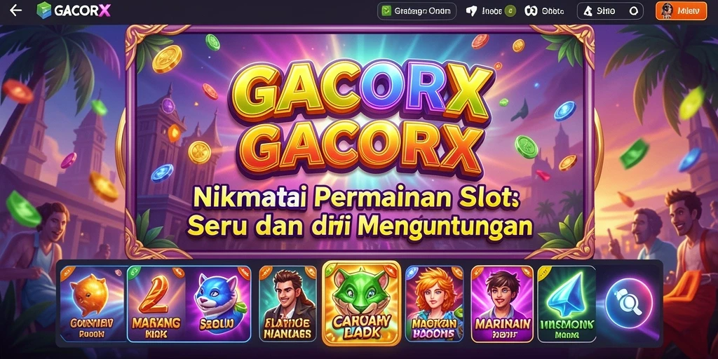 Tampilan gameplay GACORX dengan slot yang menarik.
