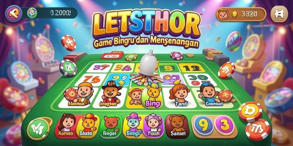 Tampilan gameplay seru dari LETSTHOR dengan berbagai pilihan Bingo.