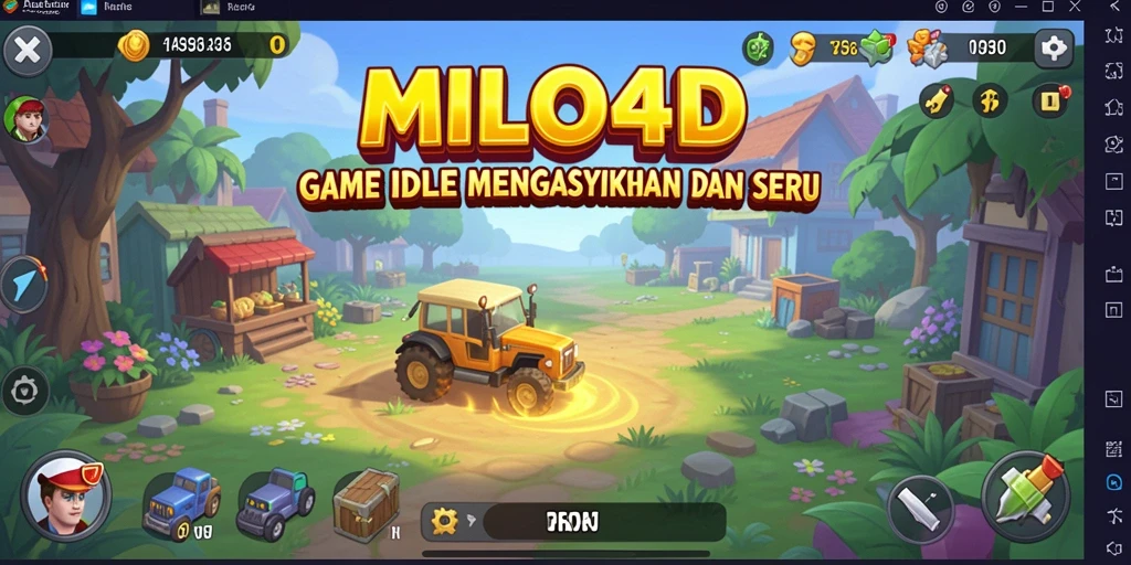 Tampilan gameplay seru dari MILO4D dengan elemen Idle.