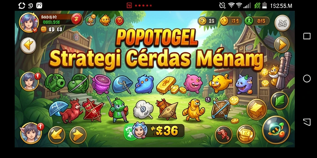 Screenshot gameplay POPOTOGEL yang menunjukkan strategi yang dinamis dan seru.