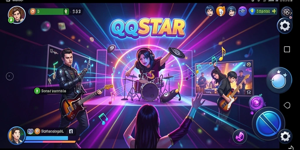 Tampilan gameplay QQSTAR yang menarik dan interaktif.