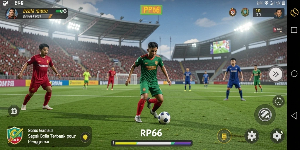 Tampilan permainan RP66 yang menarik dengan aksi sepak bola mendebarkan.