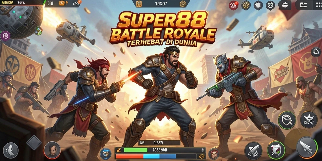 Gameplay seru dalam pertempuran Battle Royale yang mendebarkan.