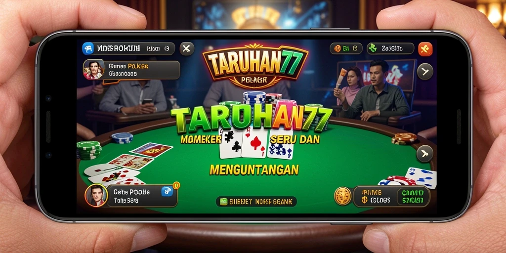 Screenshot TARUHAN77 menunjukkan gameplay Poker yang mendebarkan dan interaktif.