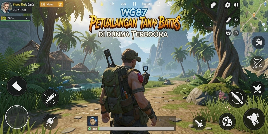Screenshot WG87 menunjukkan pemain menjelajahi dunia terbuka yang menakjubkan.