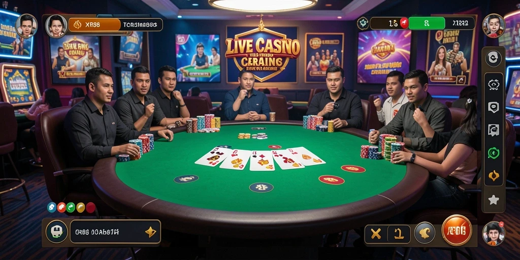 Screenshot XR88 menampilkan dealer profesional dalam permainan Live Casino.